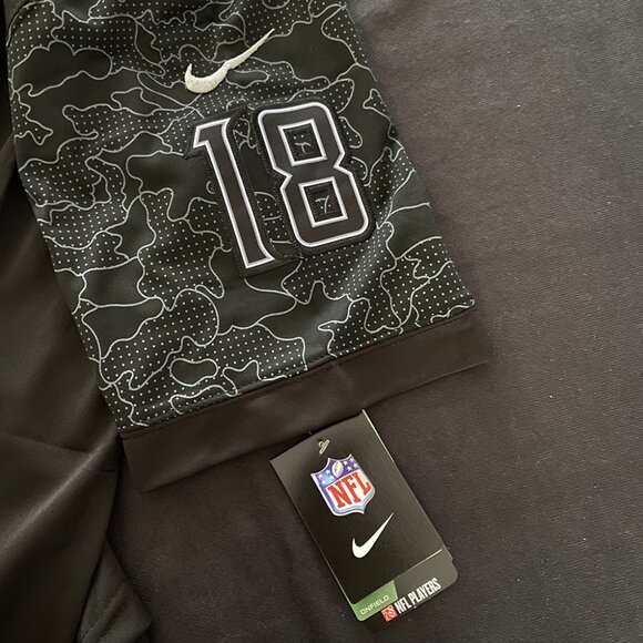 NFL Minnesota Vikings Justin Jefferson #18 Nike Mens Black Jersey Sz M - Picture 5 of 7